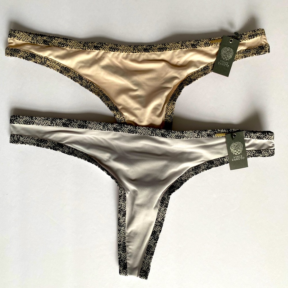 2 Vince Camuto Thong Underwear Panties Sz S NWT
